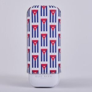 Elie Bleu Etui 2 Cigars Cuban Flag Small