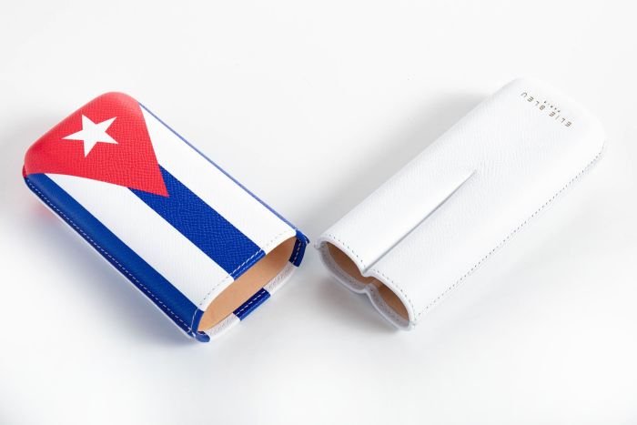 Elie Bleu - case 2 cigar fans Cal. 27 Cuba flag - Image 4