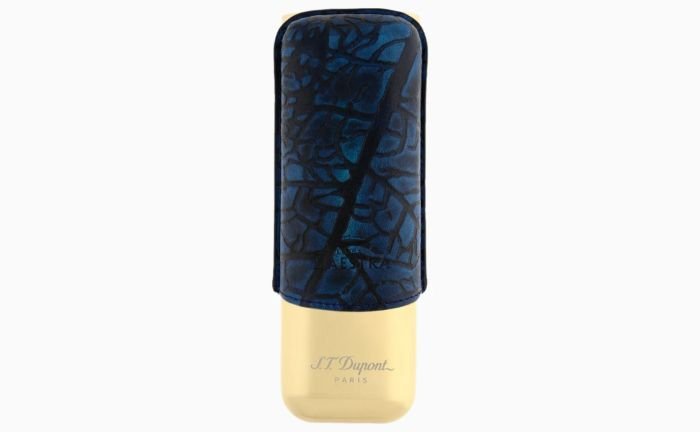 S.T. Dupont Etui 2 CG CASE PARTAGAS BLUE/GOLDEN