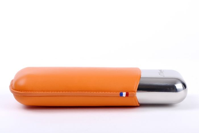 S.T.DUPONT - Etui Leather/Metal 2 Cigars Orange - Image 4