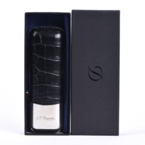 S.T.DUPONT - LE GRAND ETUI LEDER/METALL 2 CROCO DANDY SCHWARZ