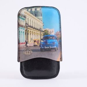 Cigar Case Cuba Black / Colorful for 3 Cigars