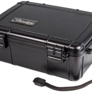 PASSATORE Cigar Case Acryl black 10-15 cigars with humidifier